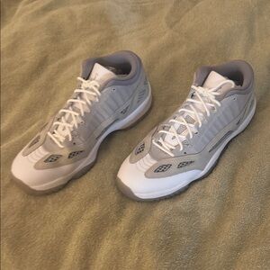 Jordan 11’s Low - Gray and White Athletic Shoes